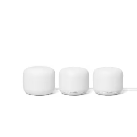 GOOGLE Nest Wifi - Mesh Router AC2200 and 2 Points with Google Assistant - 3 Pk - Picture 1 of 17